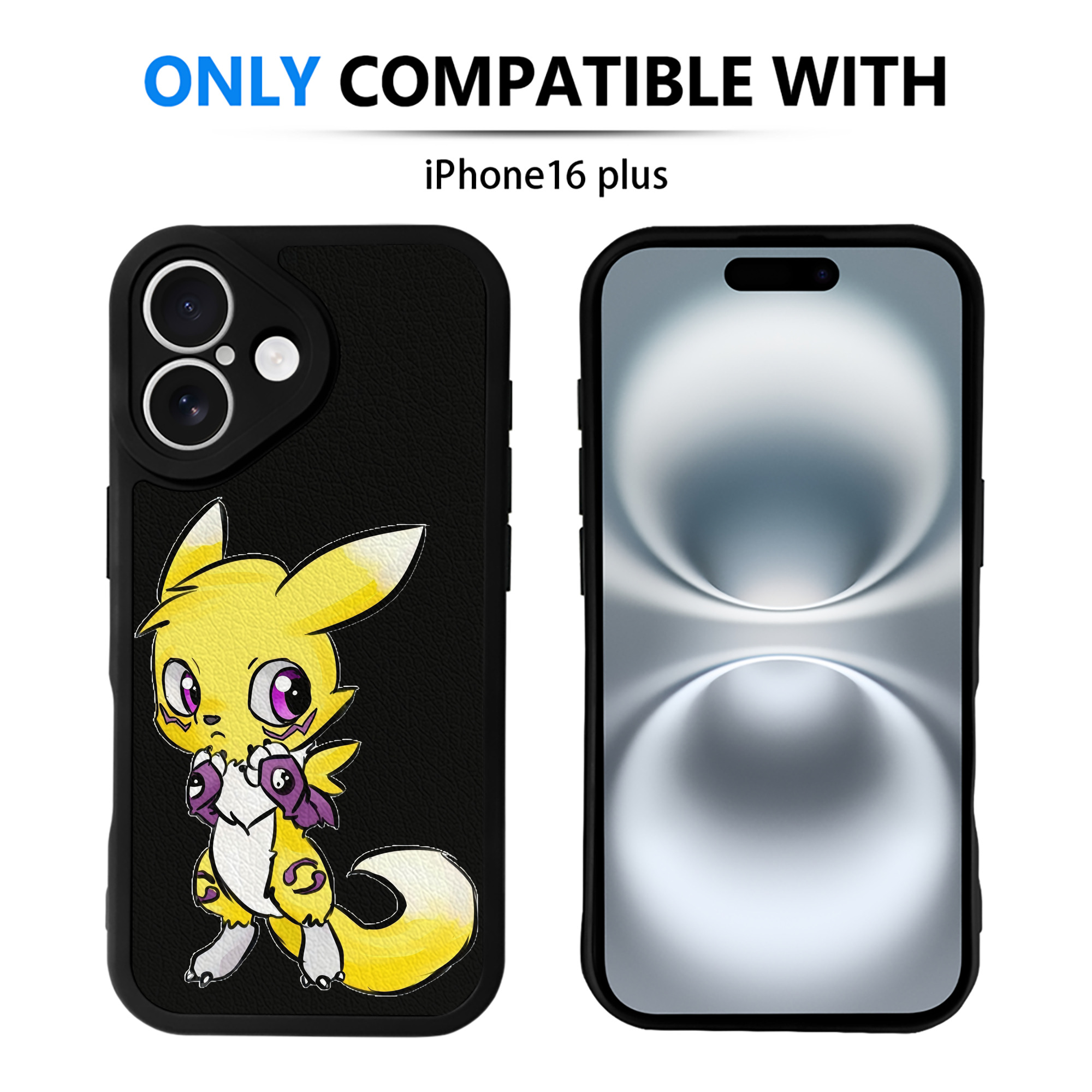 （画像用） Digimon デジタルモンスター/デジモン 【iPhone 16シリーズ対応】シリコンスマホケース（レザー調） 材質：シリコン